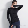 Pambabaeng Zip Up Aktibong Yoga Gym Jacket